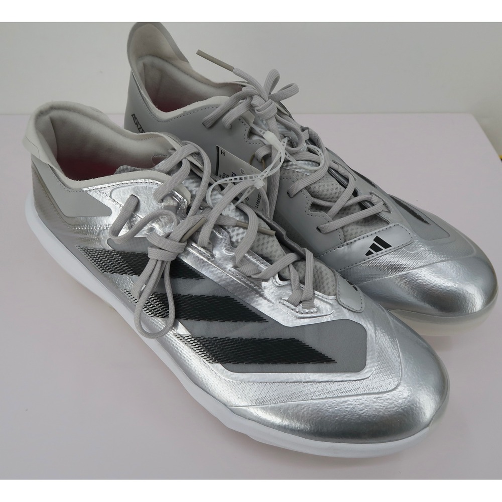Adidas Adizero Impact TPU Baseball Cleats Silver‎ Grey Black JS3049 Mens 13.5